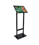 Çift Ayaklı Sac Taban Menü ve Bilgilendirme Panosu B2 700x500 mm Siyah - Görsel 3