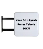 Kare Düz Ayaklı 60 cm Fener Tabela