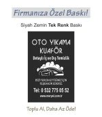 Oto Kağıt Paspas Baskı 35x50 cm, Tek Renk Dikey