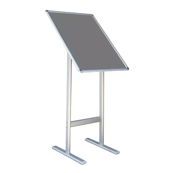 T Ayaklı Menü ve Bilgi Panosu Eloksal A2 (595x420 mm) Gri