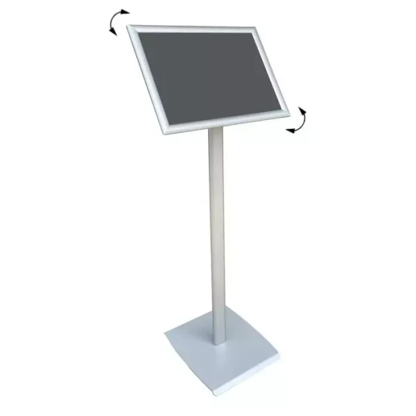 Tek Ayaklı Menü ve Bilgilendirme Panosu Eloksal A2 (595x420 mm) Gri
