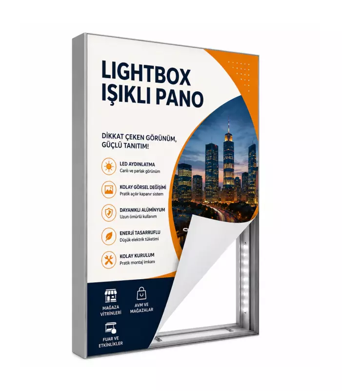 Lightbox Işıklı Pano 42x30 cm.