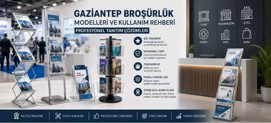Gaziantep Broşürlük, Modelleri ve Kullanım Rehberi | Profesyonel Tanıtım Çözümleri
