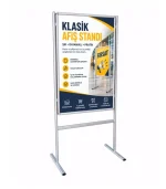Klasik Afiş Standı 70x100 cm, Tek Taraflı Ayaklı Pano