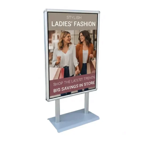 Sac Tabanlı Poster Pano Eloksal 500x1400 mm Gri